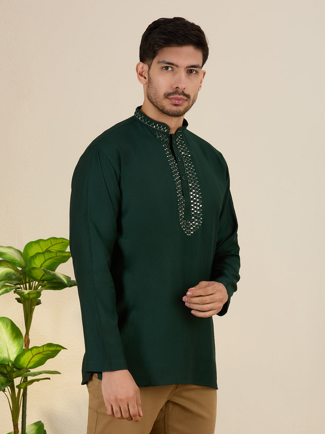 Mens Mirror Work Kurta