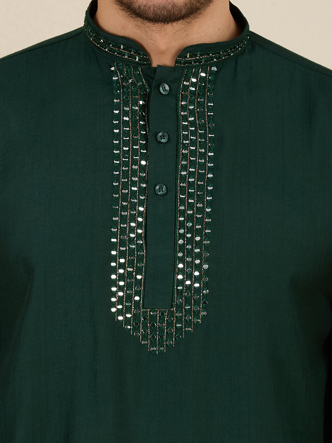 Mens Mirror Work Kurta