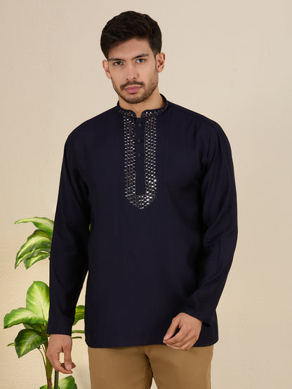 Mens Mirror Work Kurta