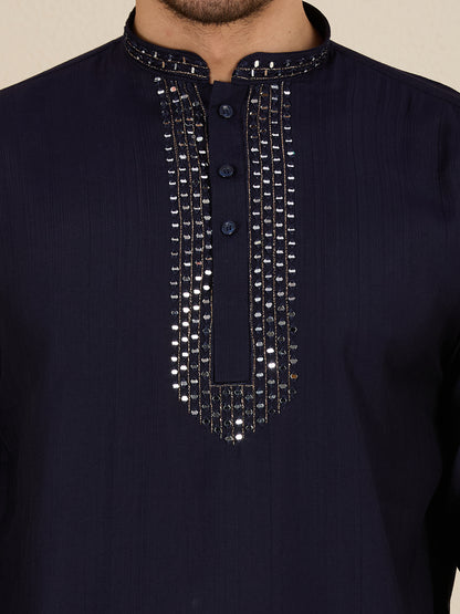 Mens Mirror Work Kurta