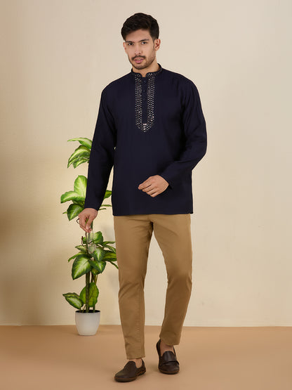 Mens Mirror Work Kurta