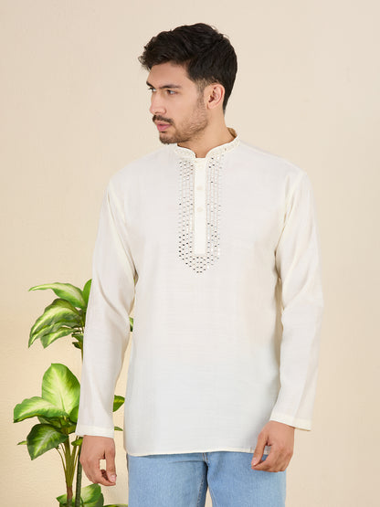 Mens Mirror Work Kurta