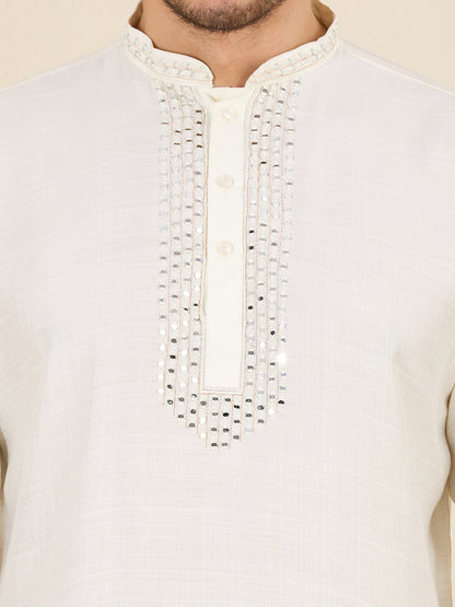 Mens Mirror Work Kurta
