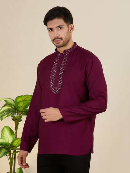 Mens Mirror Work Kurta