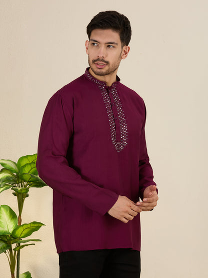 Mens Mirror Work Kurta