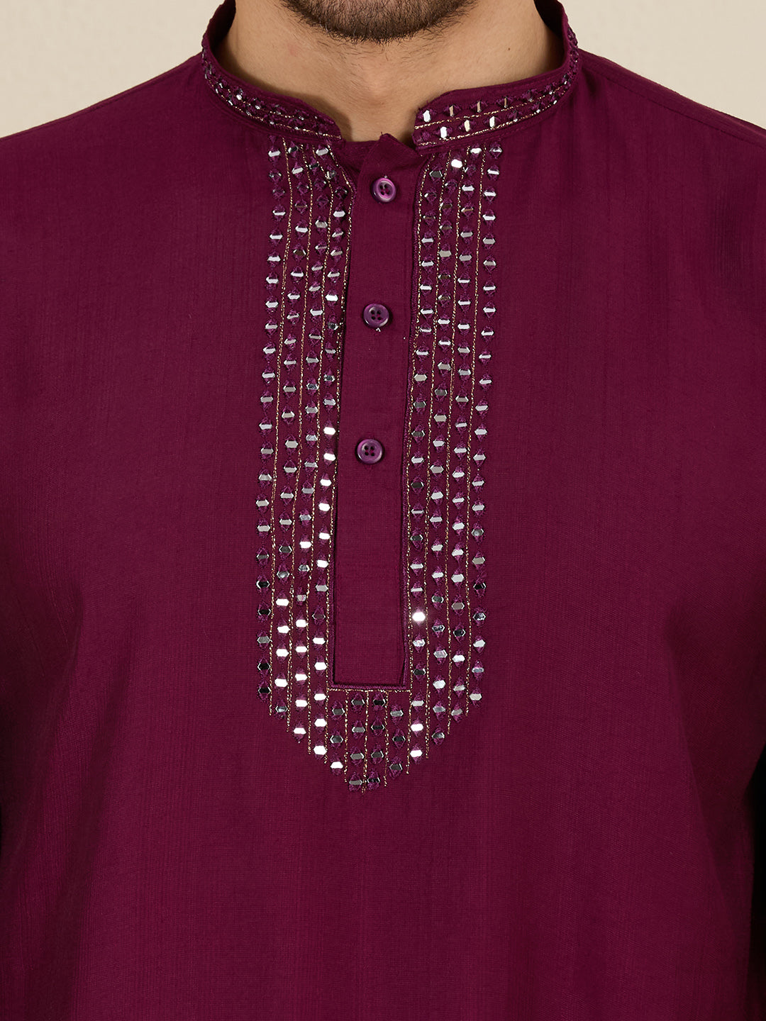 Mens Mirror Work Kurta
