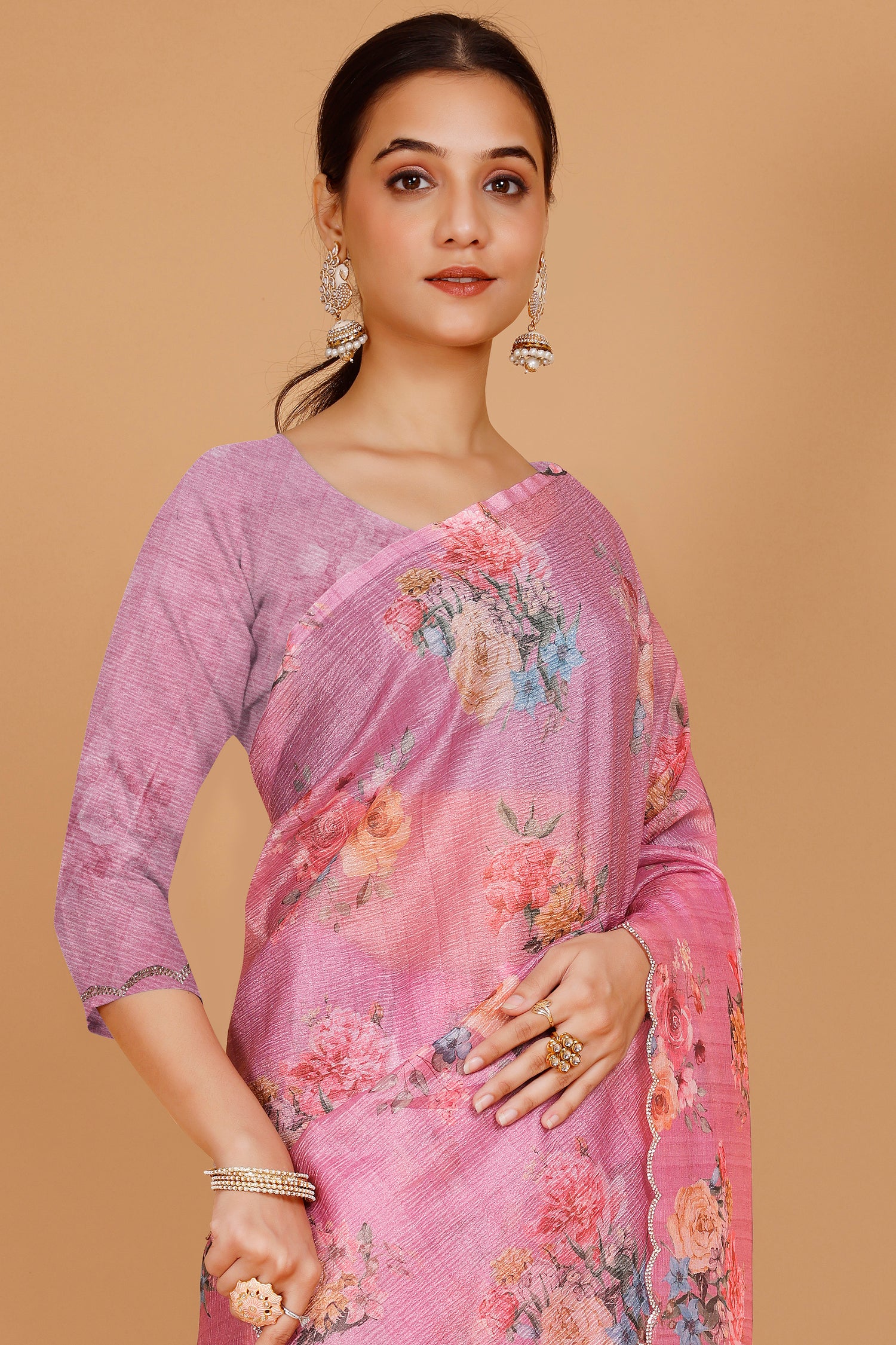 Aviya Floral Saree - Roop Darshan