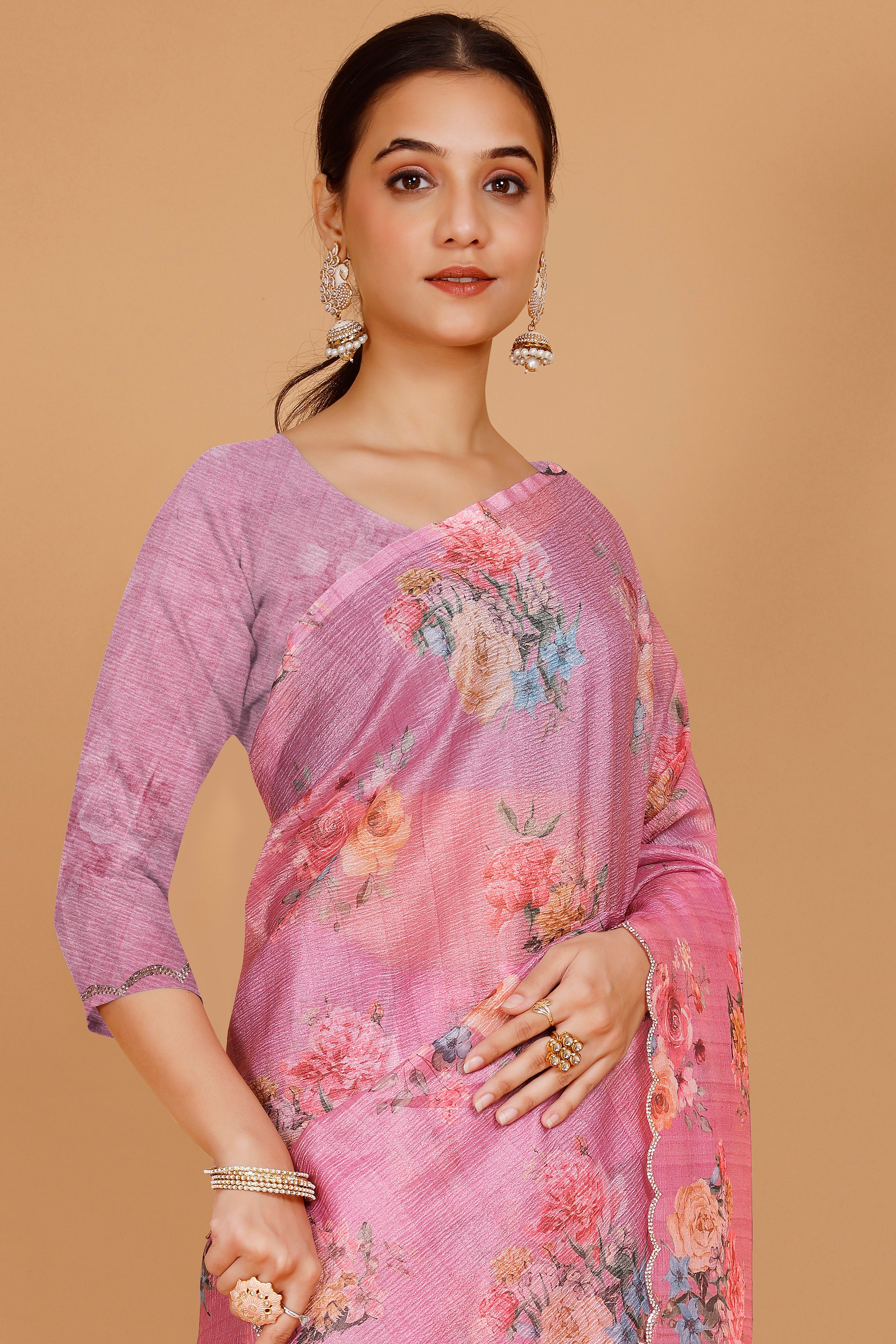 Aviya Floral Saree - Roop Darshan