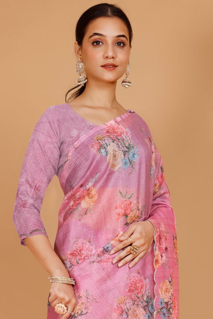 Aviya Floral Saree - Roop Darshan