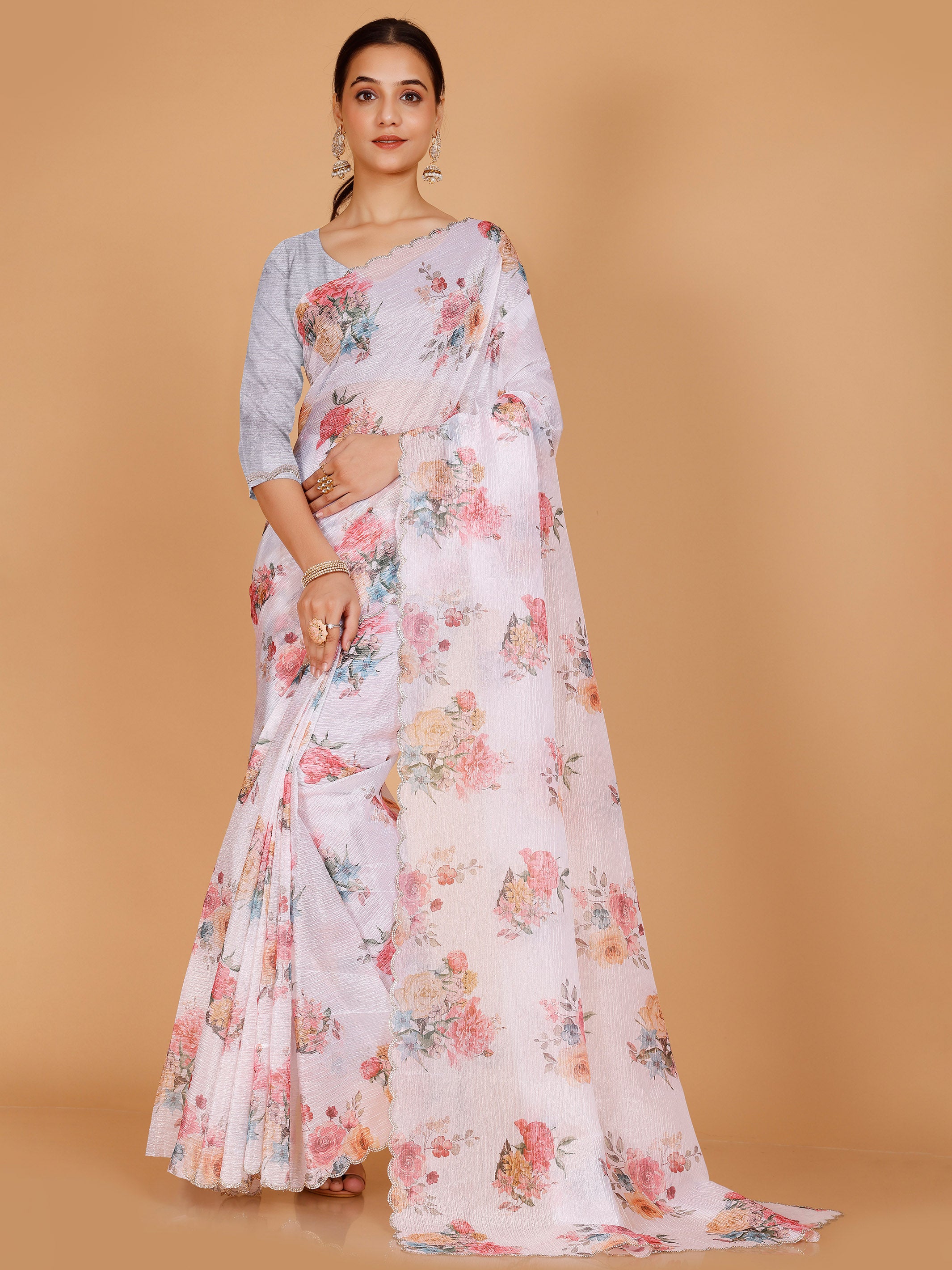 Aviya Floral Saree - Roop Darshan
