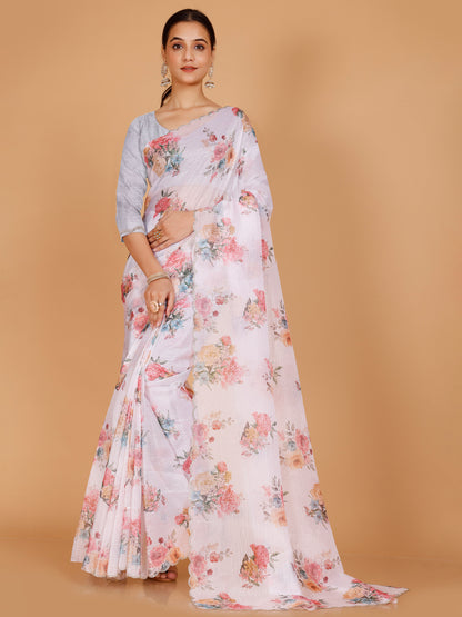 Aviya Floral Saree - Roop Darshan