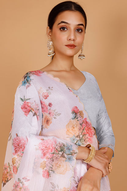 Aviya Floral Saree - Roop Darshan