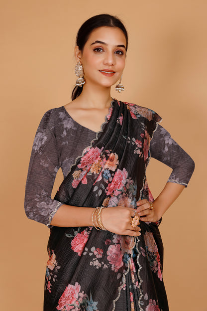 Aviya Floral Saree - Roop Darshan