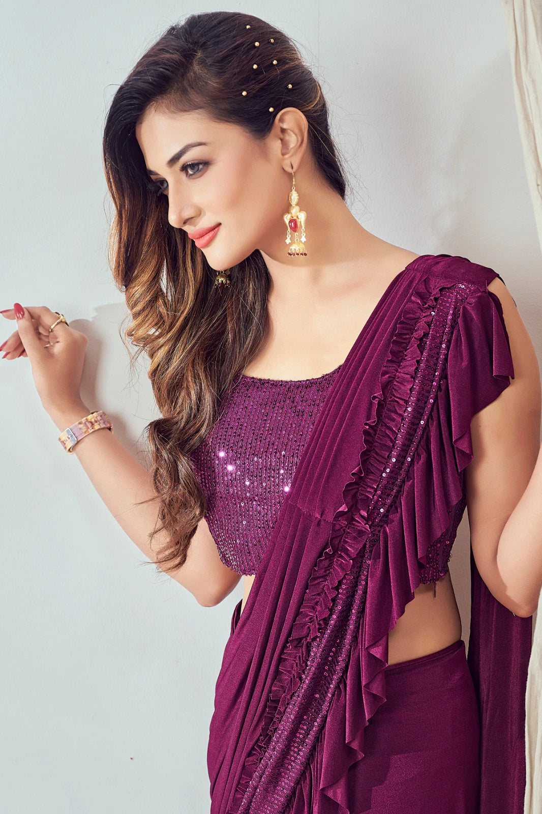 Jiya Silk Ready Made Choli Saree