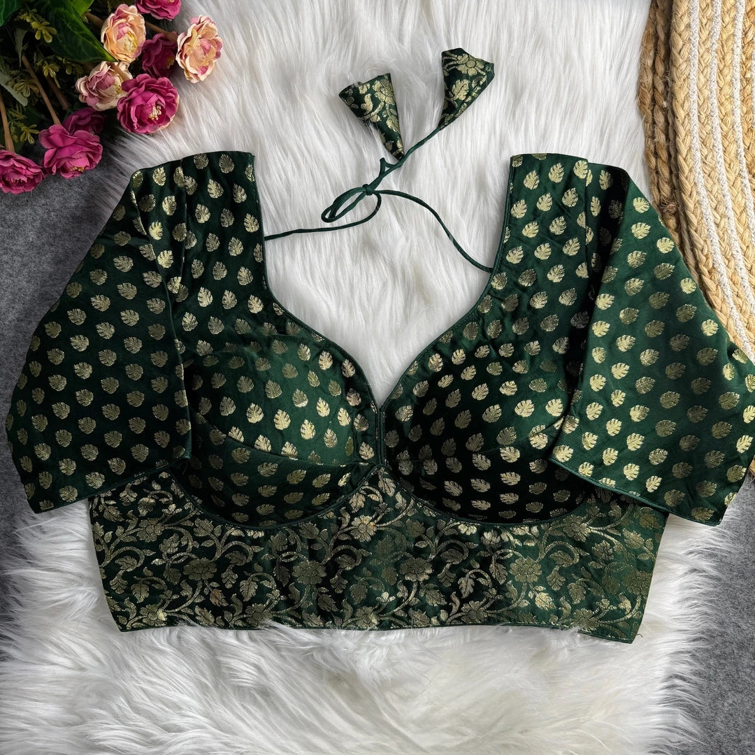 Silk Zari Work Blouse - Roop Darshan