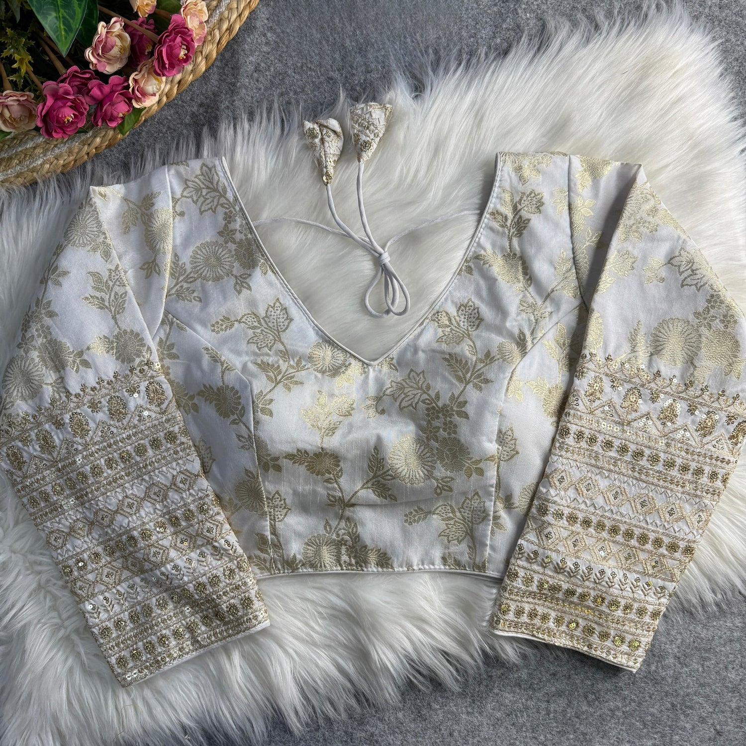 Silk Embroidered Work Blouse