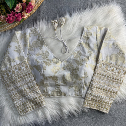 Silk Embroidered Work Blouse
