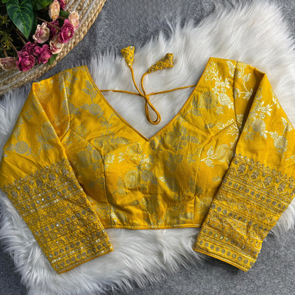 Silk Embroidered Work Blouse