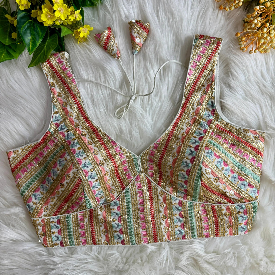 Silk Embroidered Work Blouse
