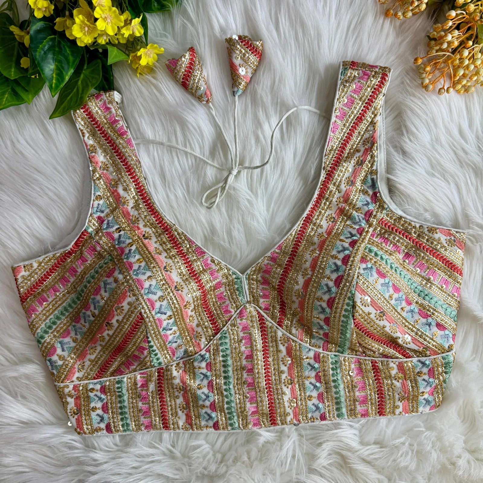 Silk Embroidered Work Blouse