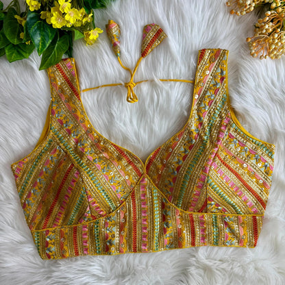 Silk Embroidered Work Blouse
