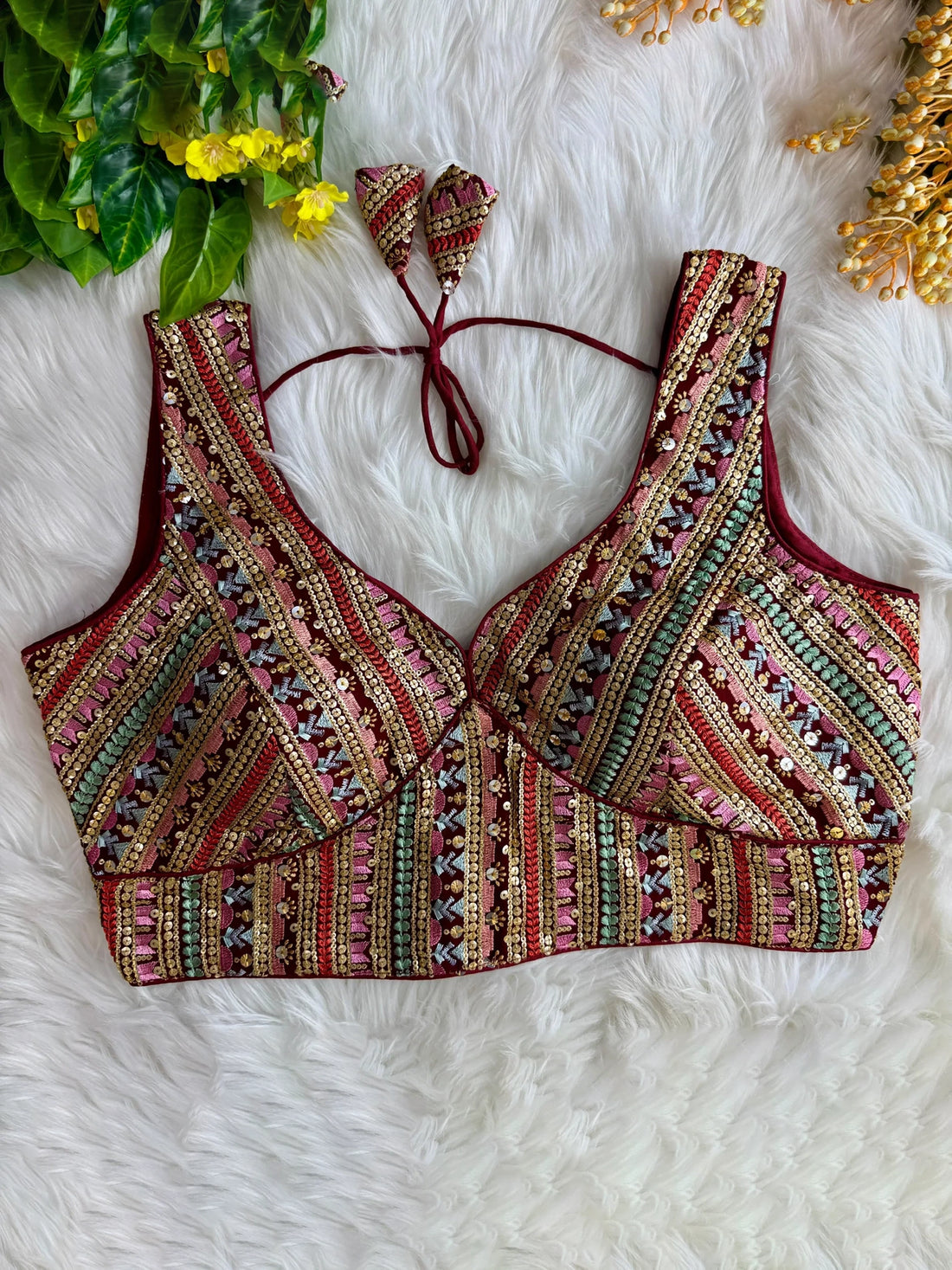 Silk Embroidered Work Blouse