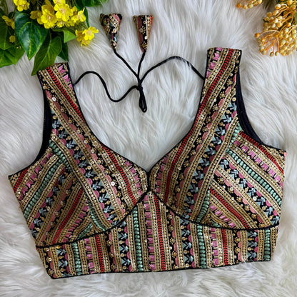 Silk Embroidered Work Blouse