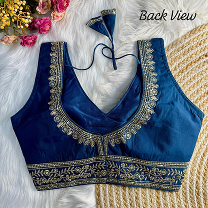 Silk Embroidered Work Blouse