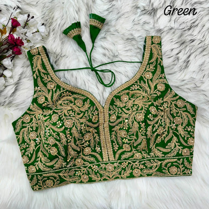 Dupion Embroidered Work Blouse