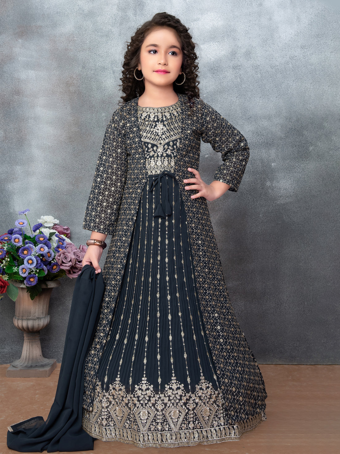 Urvi Flair Suit With Jacket - Roop Darshan