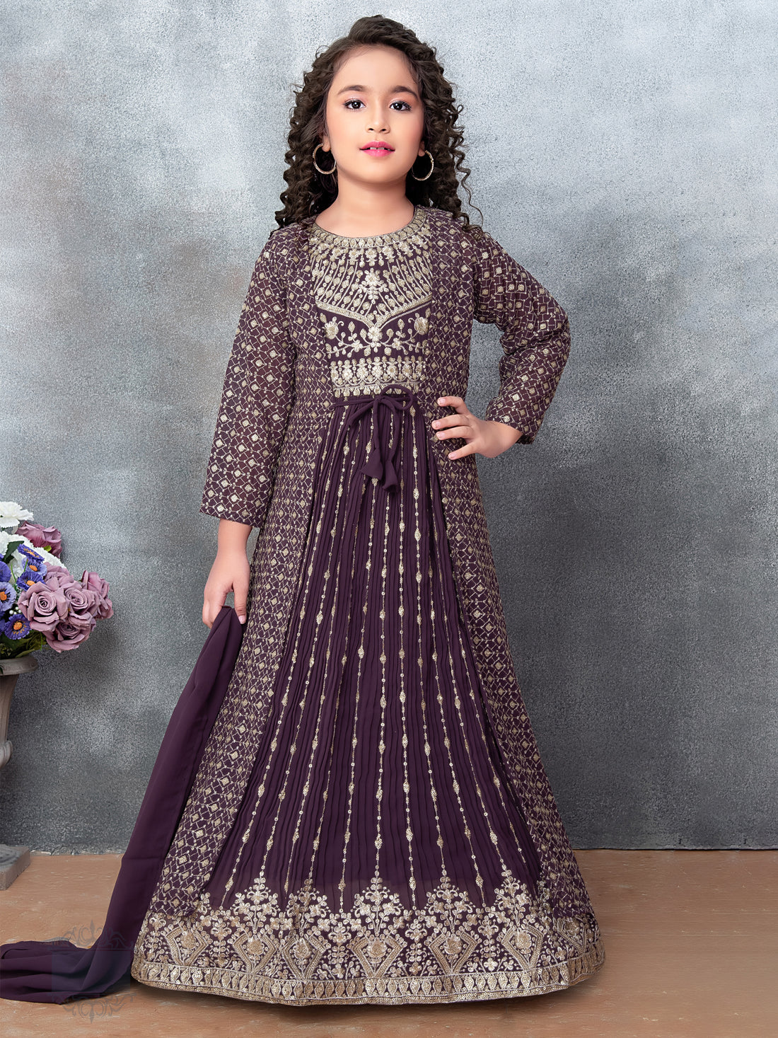 Urvi Flair Suit With Jacket - Roop Darshan