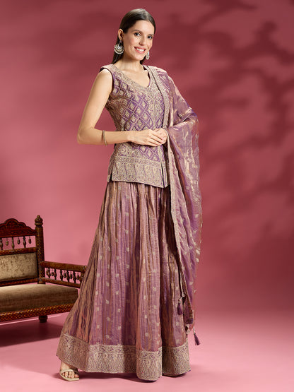 Akshra Organza Palazzo Suit