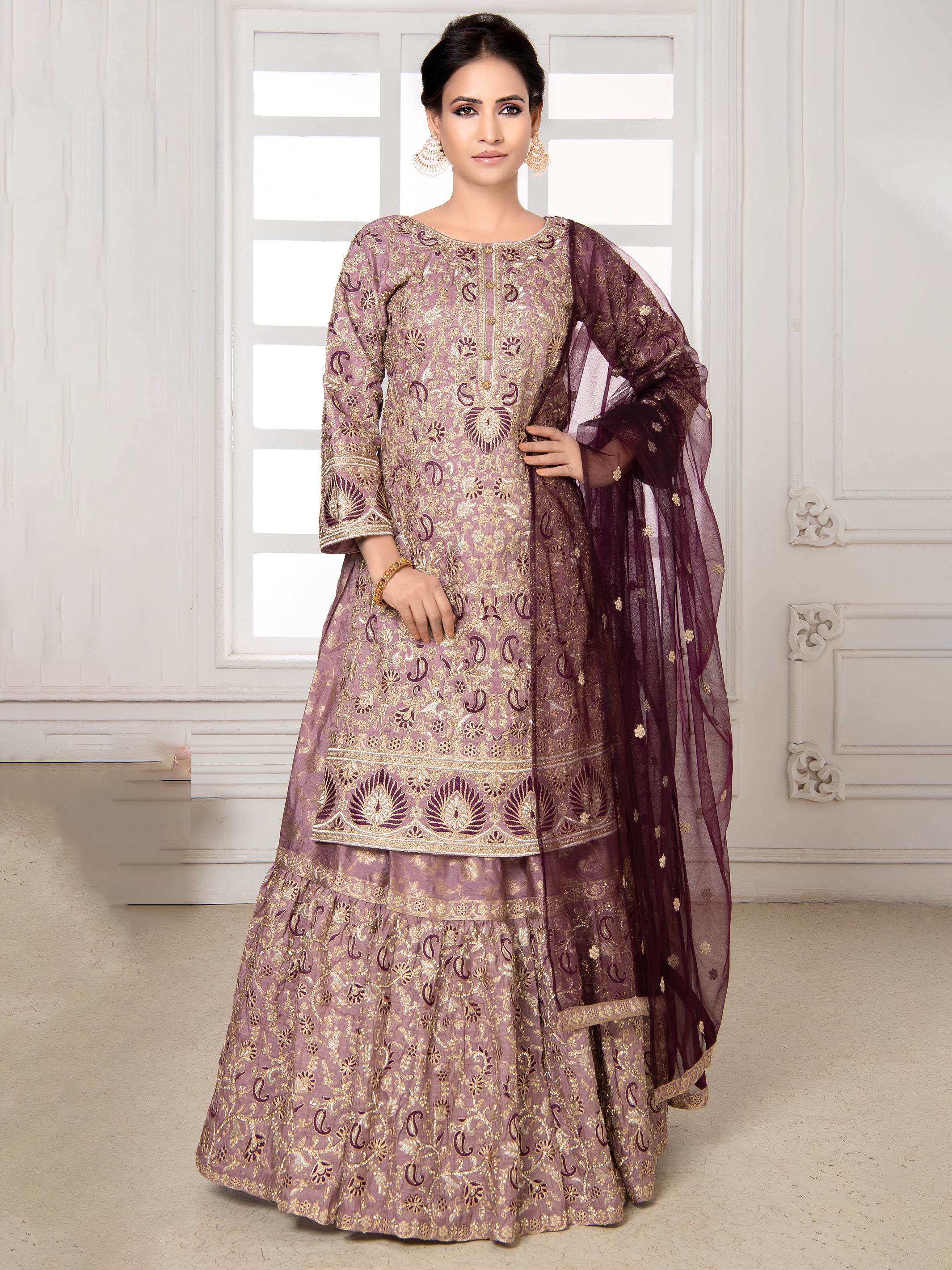 Aiza Long Top Lehenga Suit - Roop Darshan