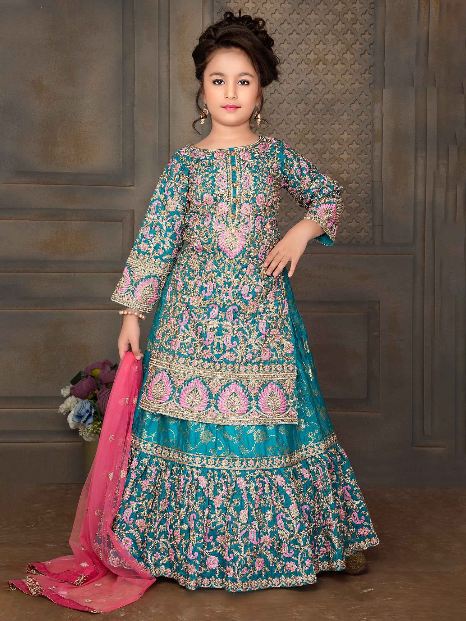 Aiza Long Top Lehenga Suit - Roop Darshan