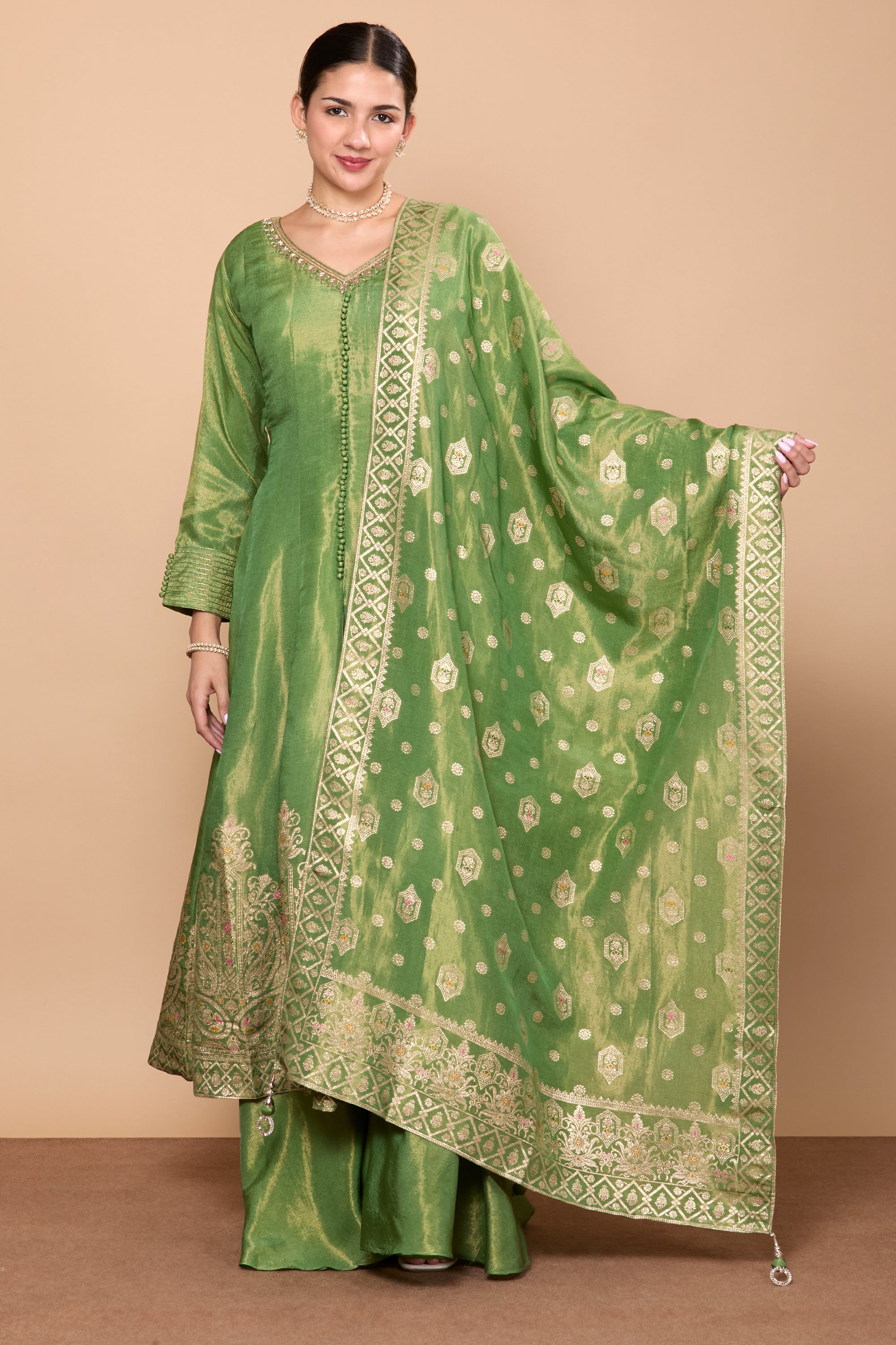 Falguni Flair Palazzo Suit - Roop Darshan