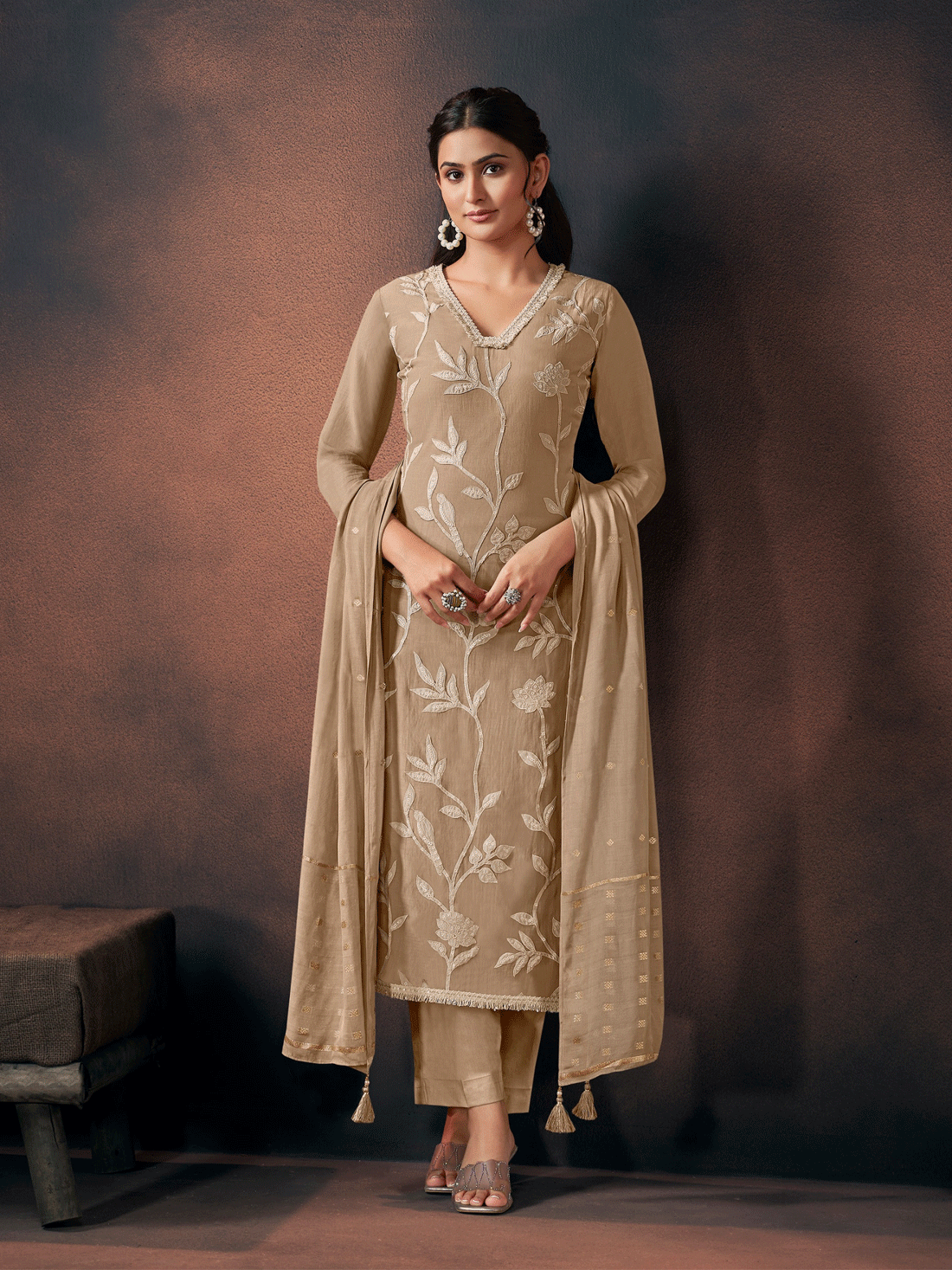 Dhyana Cotton Patchwork Suit