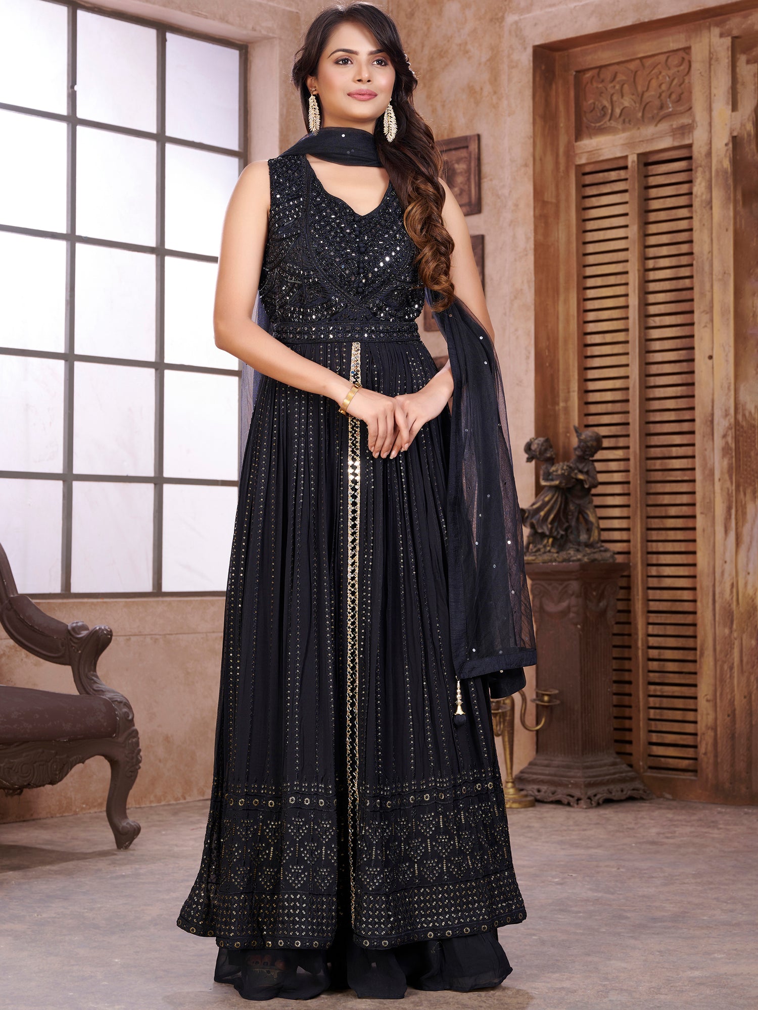 Meghan Palazzo Suit - Roop Darshan