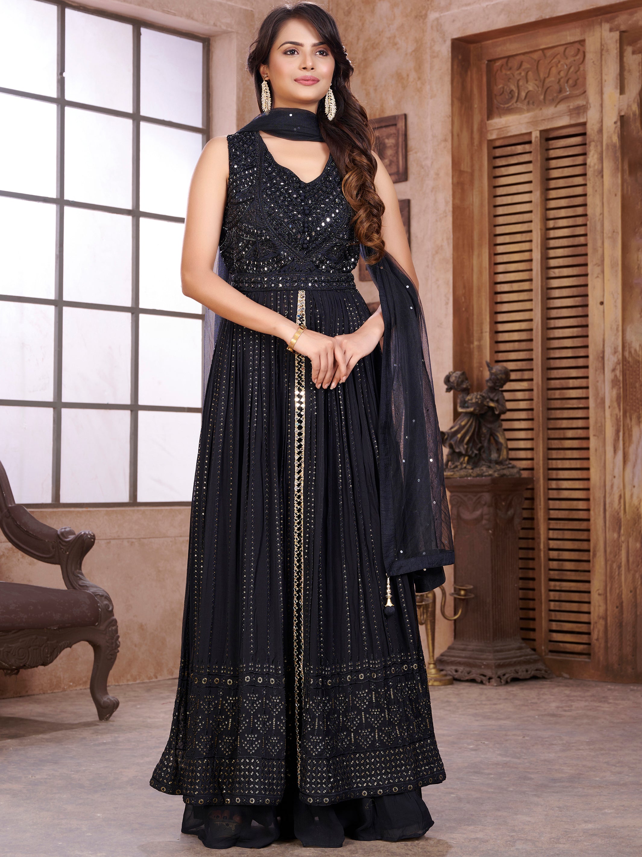 Meghan Palazzo Suit - Roop Darshan