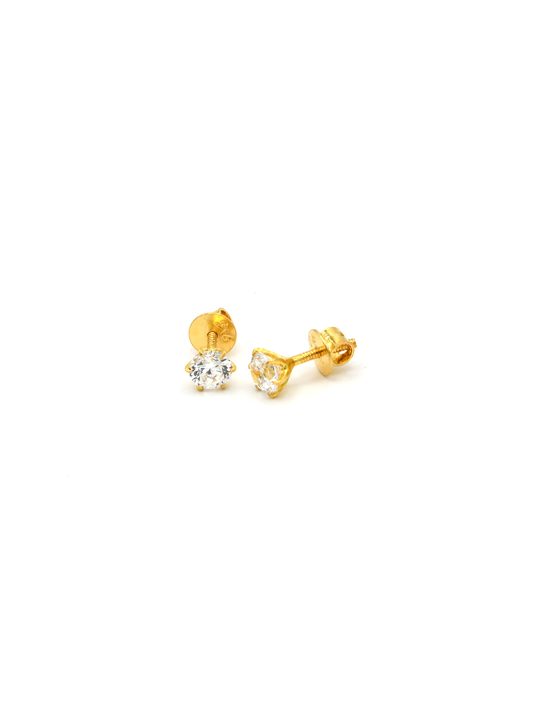 22ct Gold CZ Stud Earrings
