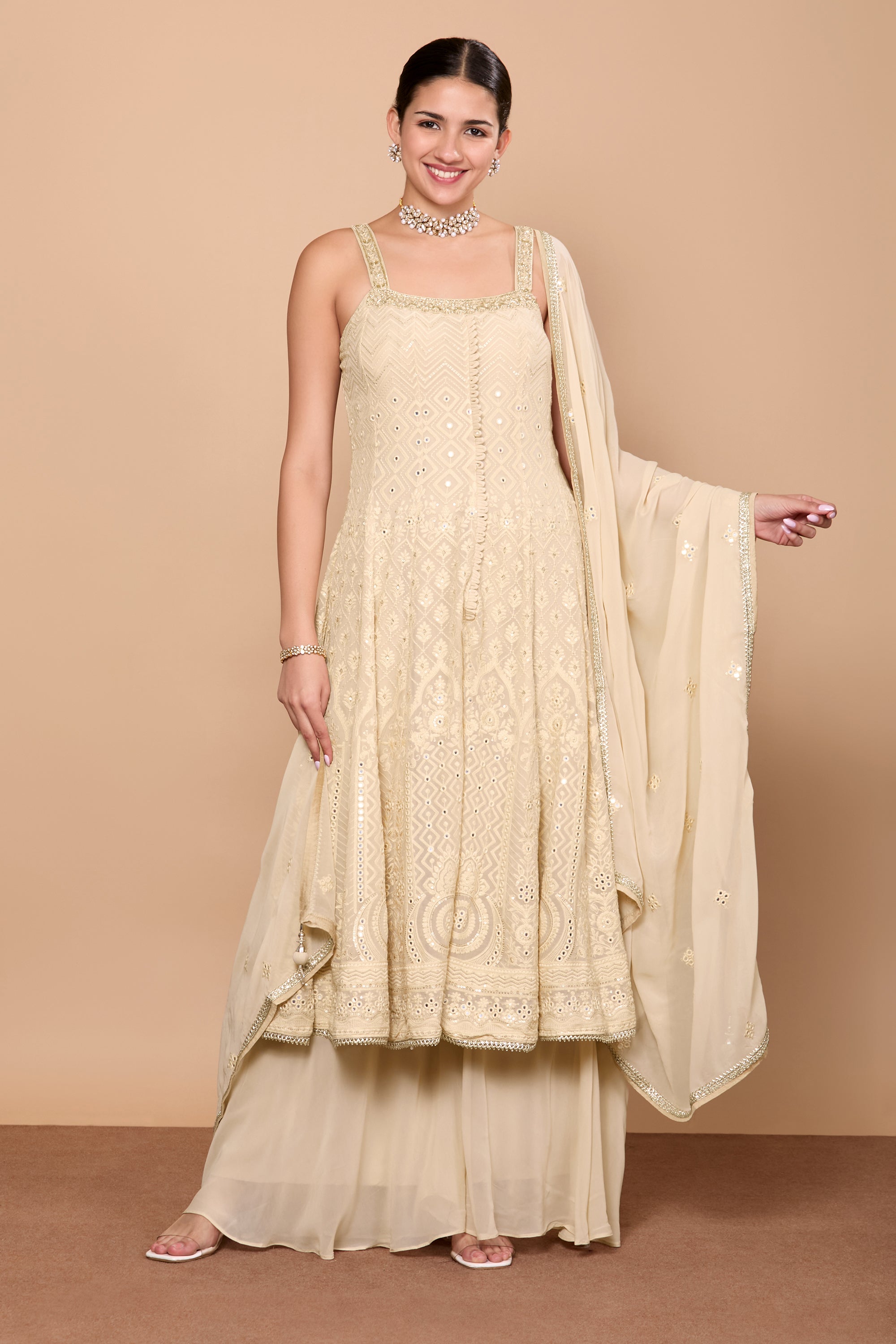 Falak Flair Plazzo Suit - Roop Darshan