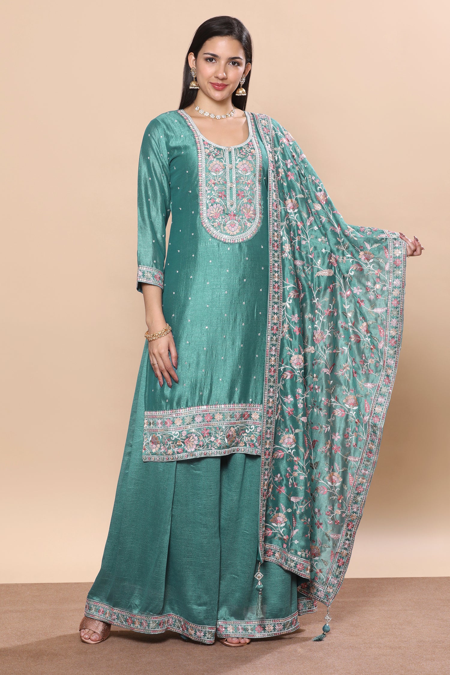 Deepali Palazzo Suit - Roop Darshan