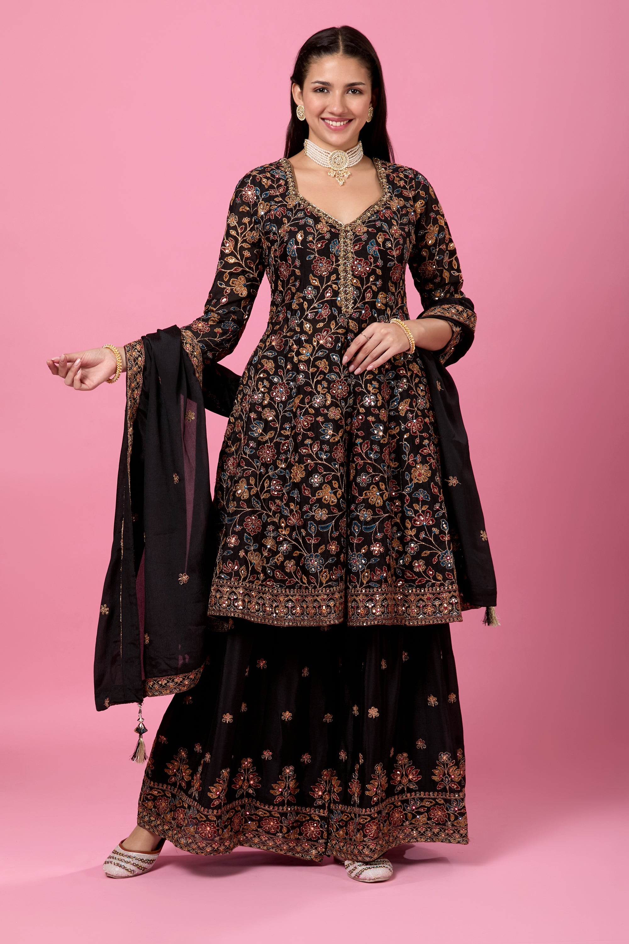 Anjali Plazzo Suit - Roop Darshan