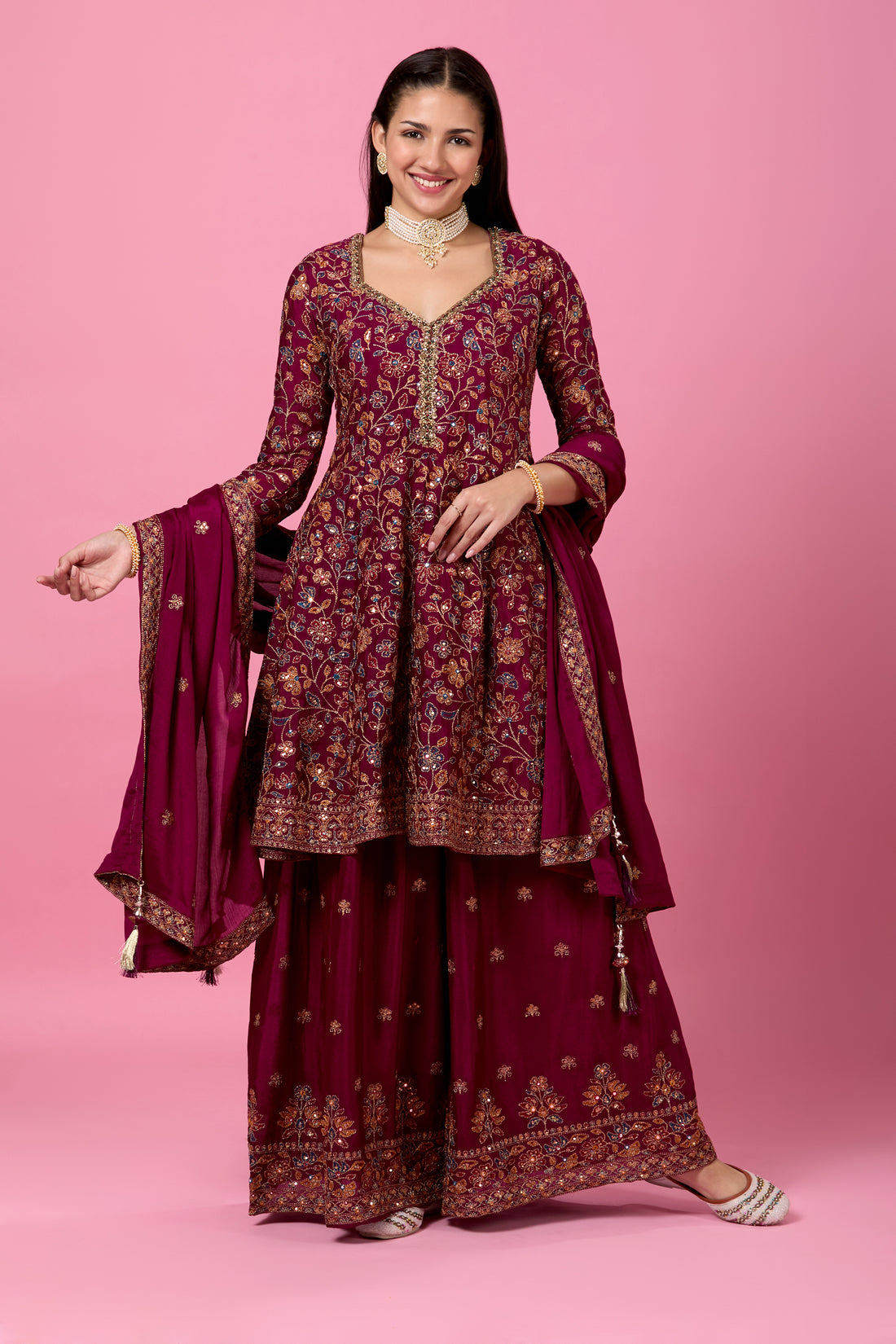 Anjali Plazzo Suit - Roop Darshan