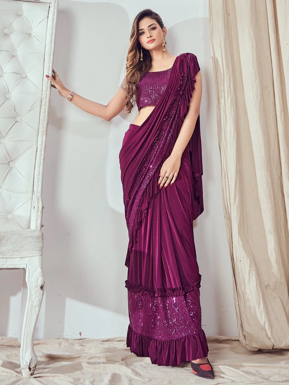 Jiya Silk Ready Made Choli Saree