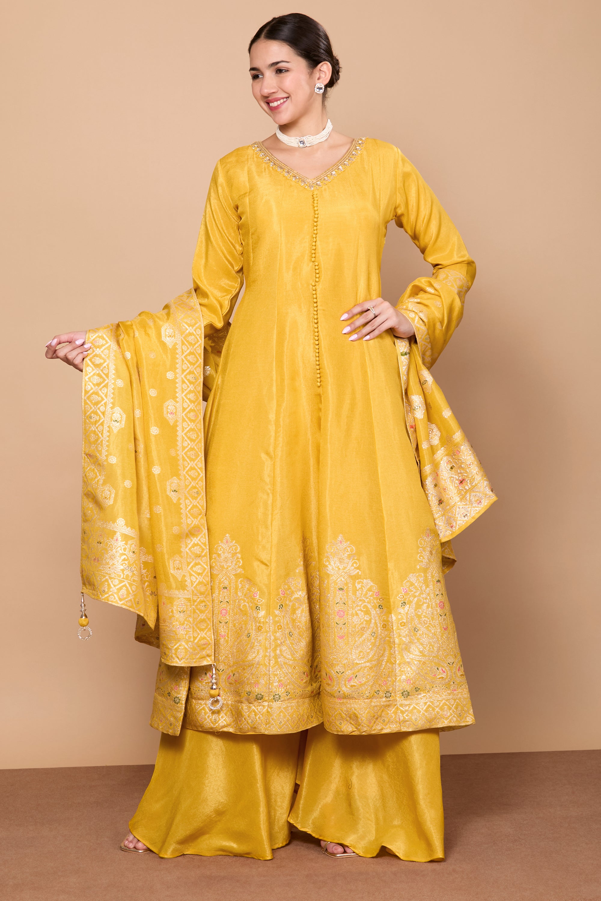 Falguni Flair Palazzo Suit - Roop Darshan