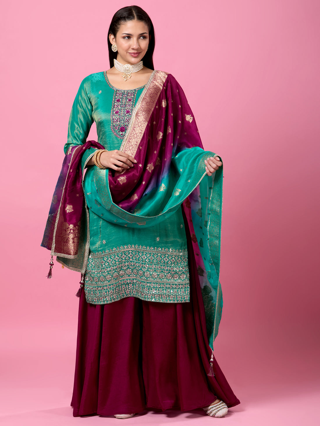 Rabita Palazzo Suit - Roop Darshan