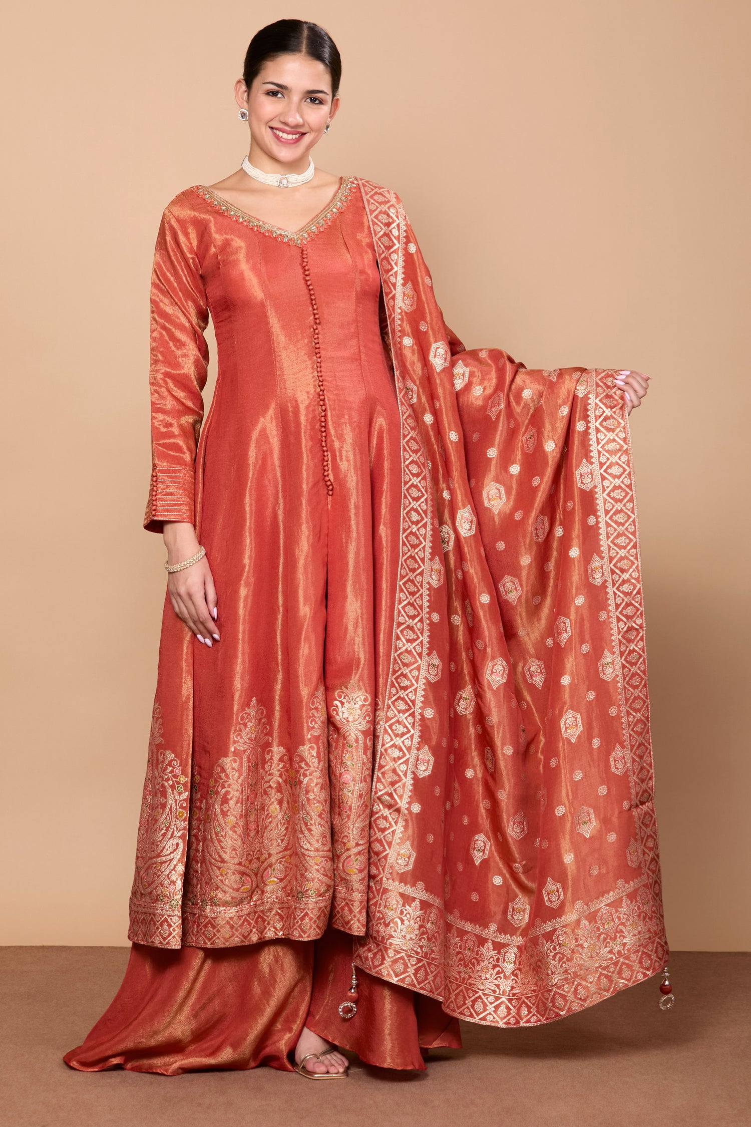 Falguni Flair Palazzo Suit - Roop Darshan
