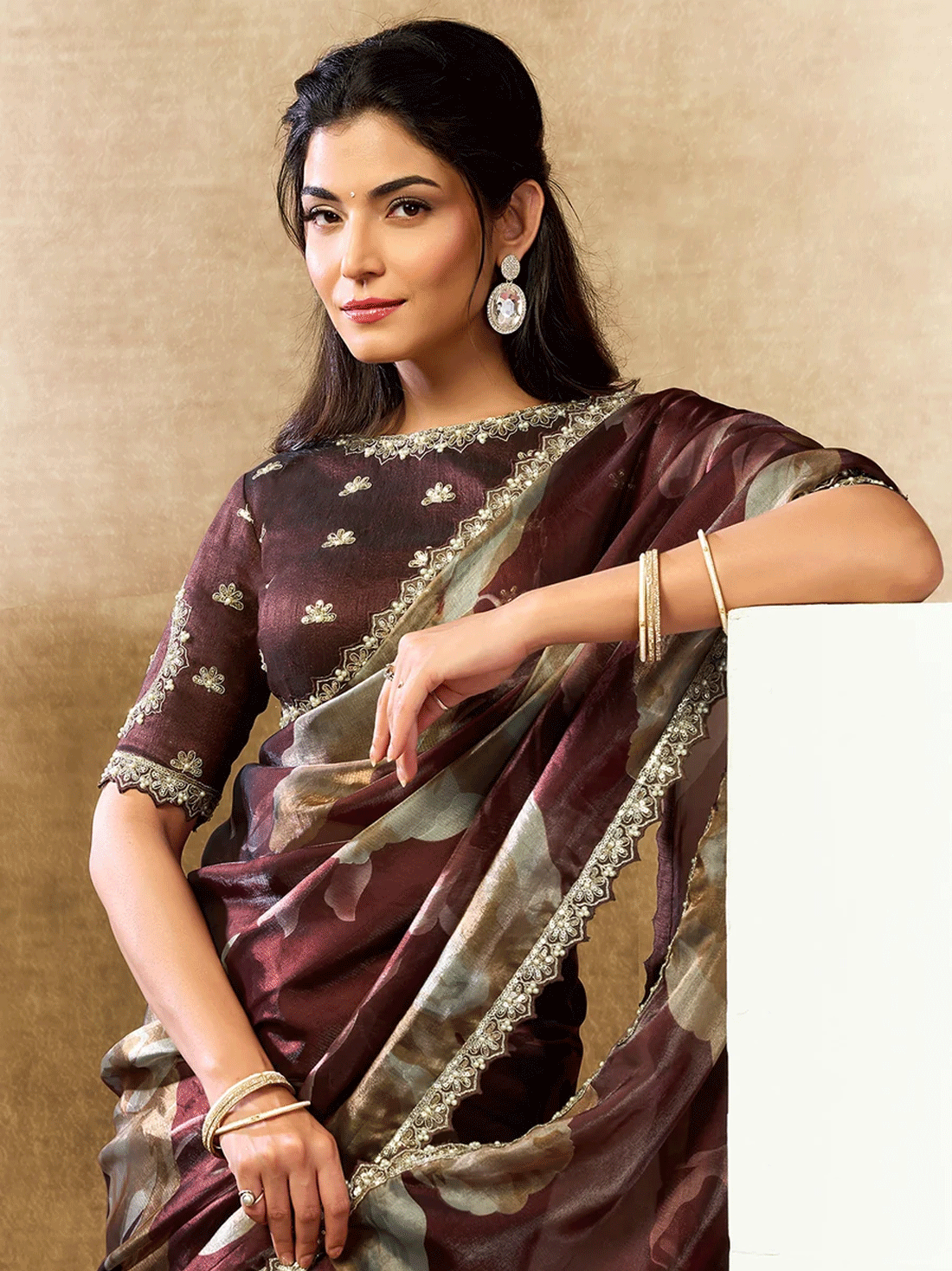 Tanika Satin Silk Saree