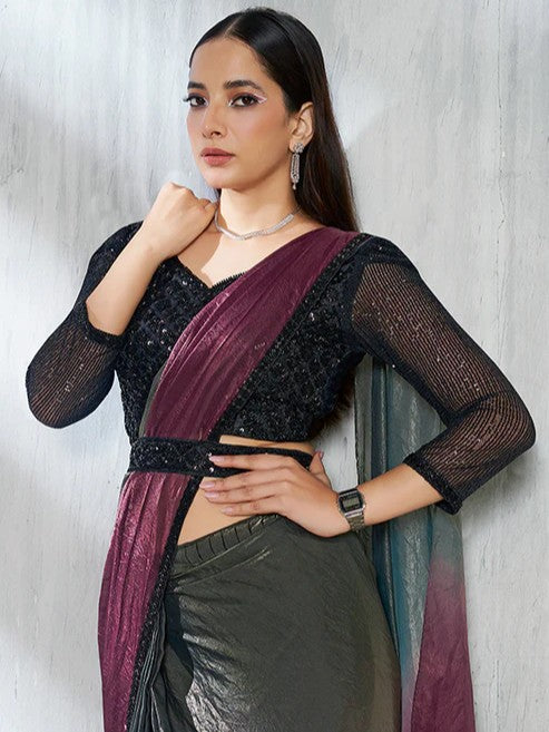 Celia Tissue Ready To Wear Choli Saree - Roop Darshan