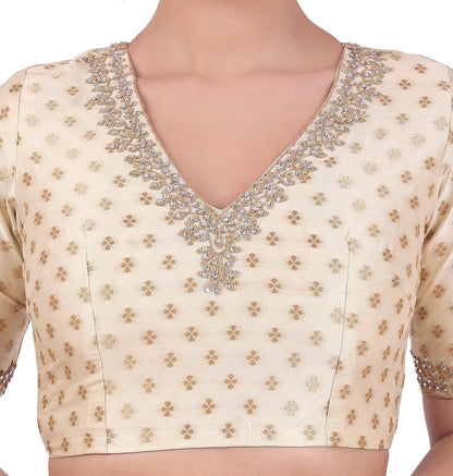 Brocade Zari Stone Work Blouse - Roop Darshan